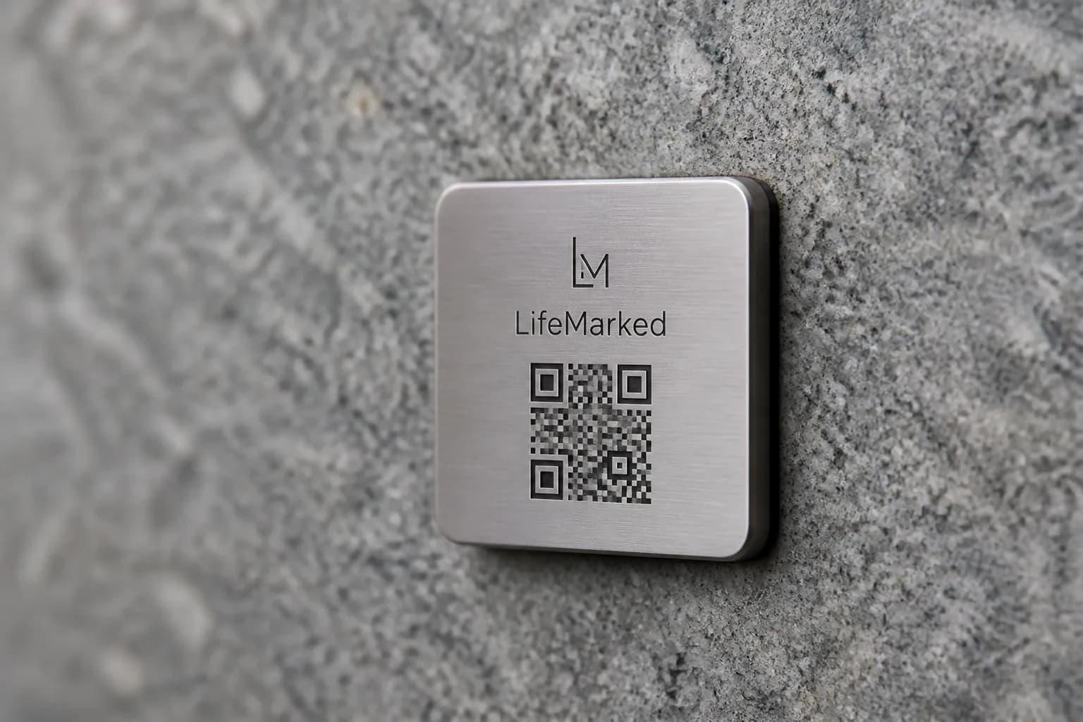 Life Marked brushed steel marker